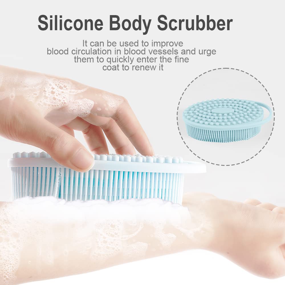 Bsofing Silicone Body Scrubber hanging for drying