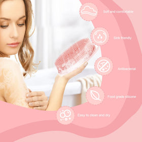 Bsofing Silicone Body Scrubber in use during a shower