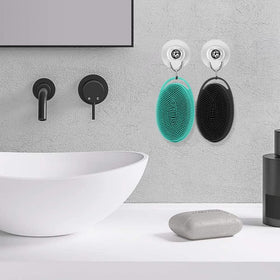 Bsofing Soft Silicone Body Scrubber hanging for easy drying