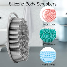 Bsofing Soft Silicone Body Scrubber showing double-sided design
