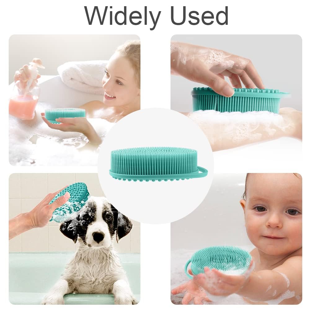 Bsofing Soft Silicone Body Scrubber showing double-sided design with bristles
