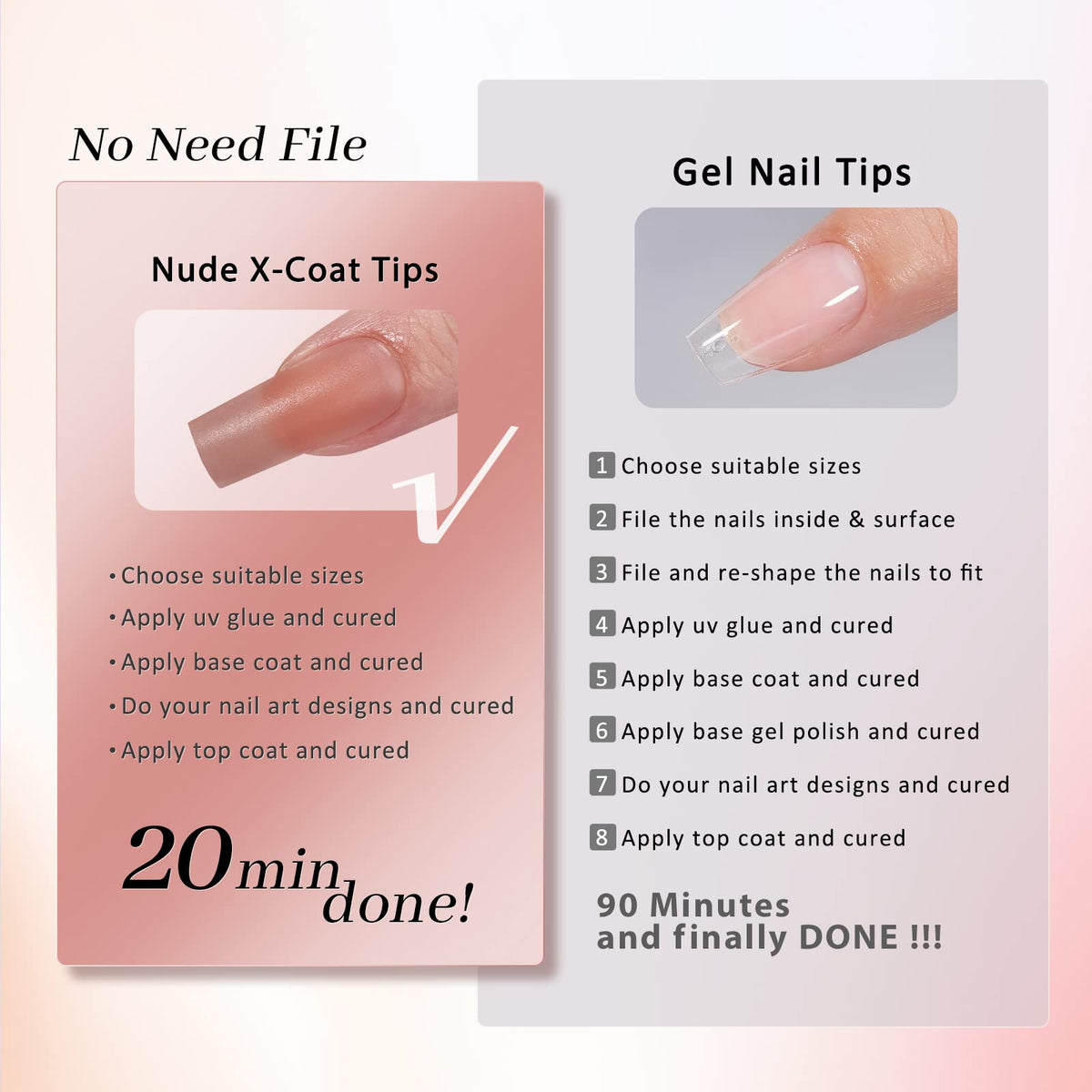 BTArtbox Brown Press On Nails application process