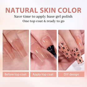 BTArtbox Brown Press On Nails long square design close-up