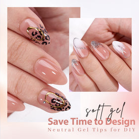BTArtbox Brown Press On Nails Short Almond back view