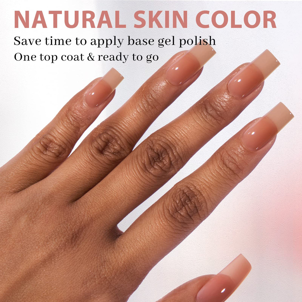 BTArtbox Brown Press On Nails with gel glue and tools