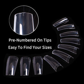 BTArtbox clear fake nails in a well-organized case