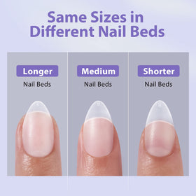 BTArtbox Clear Soft Gel Nail Tips assorted sizes display