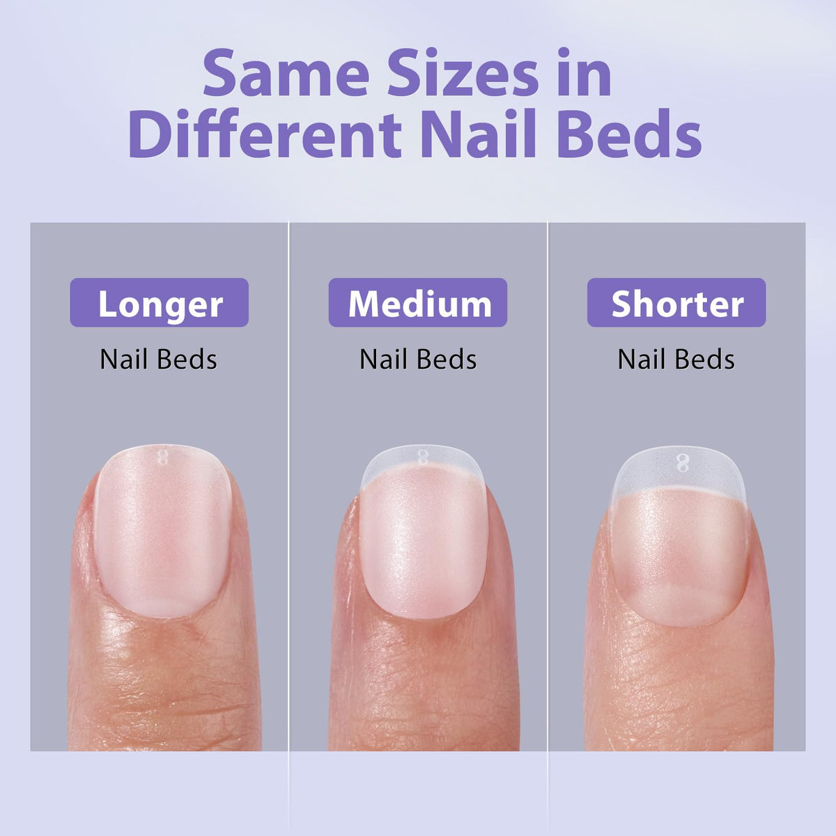 BTArtbox Clear Soft Gel Nail Tips close-up of double-sided surface