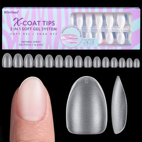 BTArtbox Clear Soft Gel Nail Tips front view with packaging