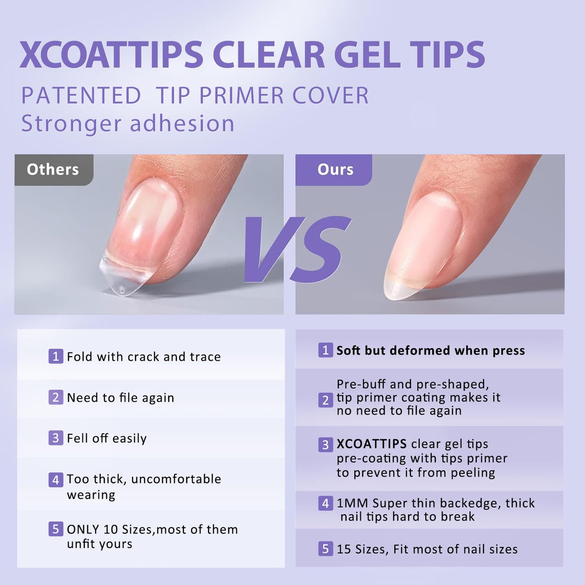 BTArtbox Clear Soft Gel Nail Tips in packaging