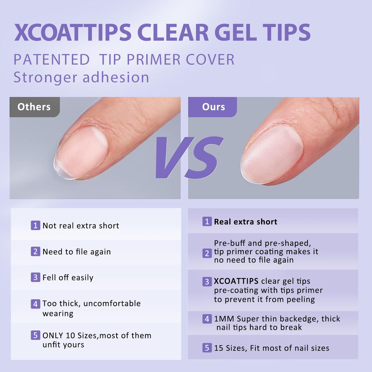 BTArtbox Clear Soft Gel Nail Tips in use on nails