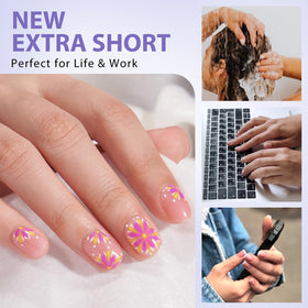 BTArtbox Clear Soft Gel Nail Tips in various nail designs