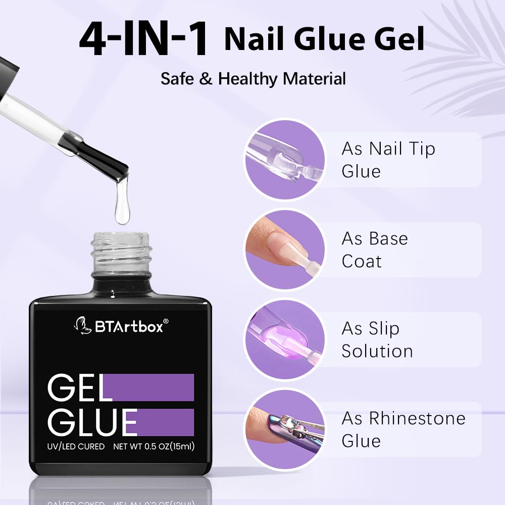 BTArtbox Gel Glue Set 15ML with clean finish effect