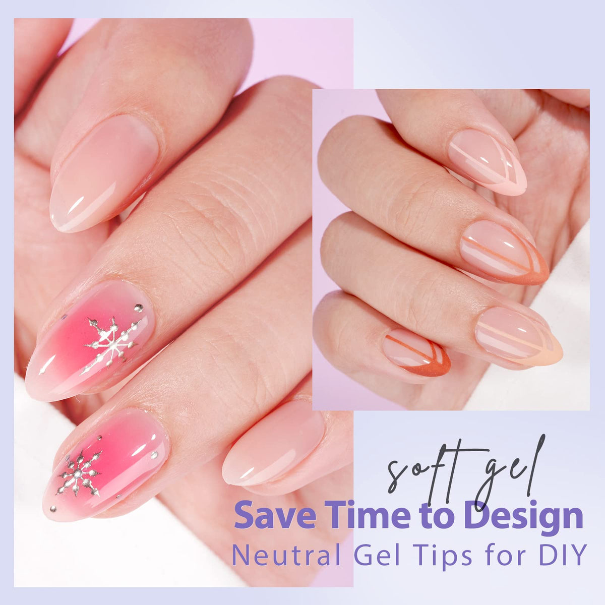 BTArtbox Nude Press On Nails Short Almond size options