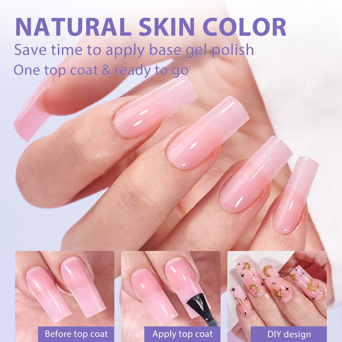 BTArtbox Pink Press On Nails close-up showing natural finish
