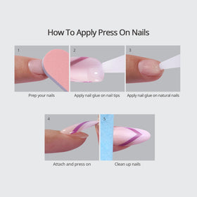 BTArtbox Press On Nails applied on hands
