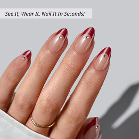 BTArtbox Press On Nails Audrey's Ruby packaging and included accessories