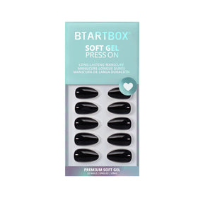 BTArtbox Press On Nails Black Velvet Short Almond application guide
