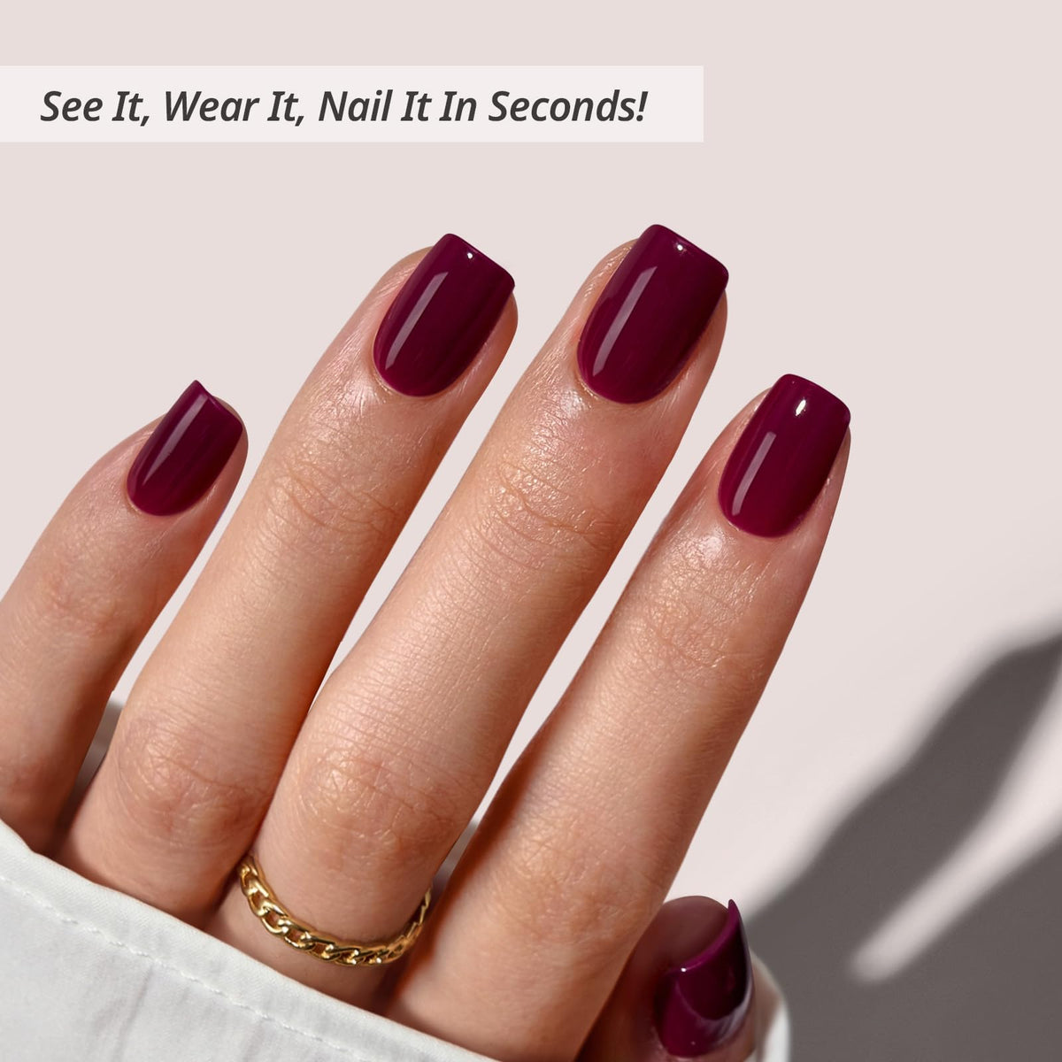 BTArtbox Press On Nails Blackberry showing different sizes