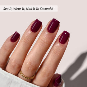 BTArtbox Press On Nails Blackberry showing different sizes