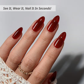 BTArtbox Press On Nails Blackout showing included nail glue and accessories
