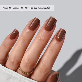 BTArtbox Press On Nails Bold Brew Short Square packaging