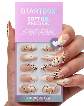 BTArtbox Press On Nails Cheeky Duo front view with French tip design