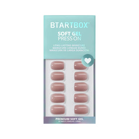 BTArtbox Press On Nails Clay Kiss Short Square alcohol pads