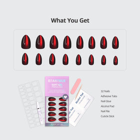 BTArtbox Press On Nails components including glue and file
