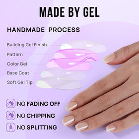 BTArtbox Press On Nails Cream Soda lifestyle scene with hands