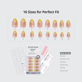 BTArtbox Press On Nails Daisy nails in various sizes