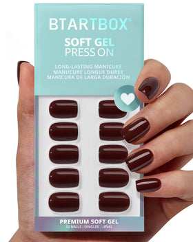 BTArtbox Press On Nails Dark Cocoa front view
