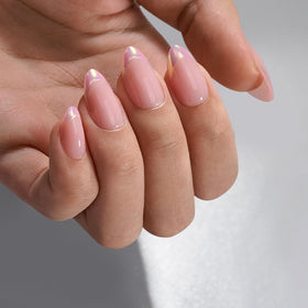 BTArtbox Press On Nails Dazzling Pink side view
