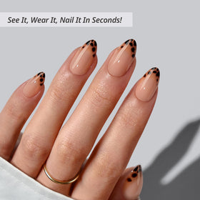BTArtbox Press On Nails Espresso Leopard side view