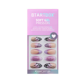 BTArtbox Press On Nails Flutter Besties lifestyle scene with accessories