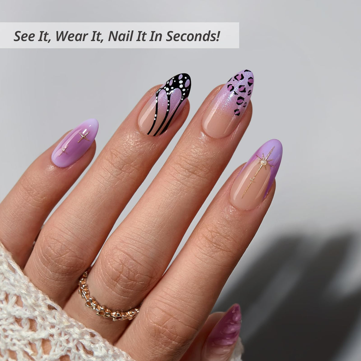 BTArtbox Press On Nails Flutter Besties packaging with included accessories