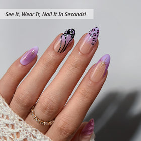 BTArtbox Press On Nails Flutter Besties packaging with included accessories