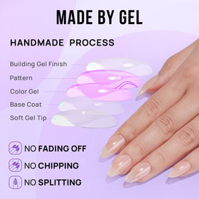 BTArtbox Press On Nails Glazed Donut packaging with all contents displayed