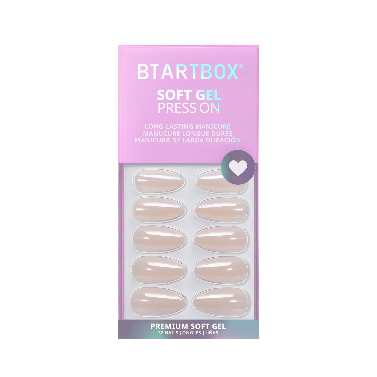 BTArtbox Press On Nails Glazed Donut side view with nail file
