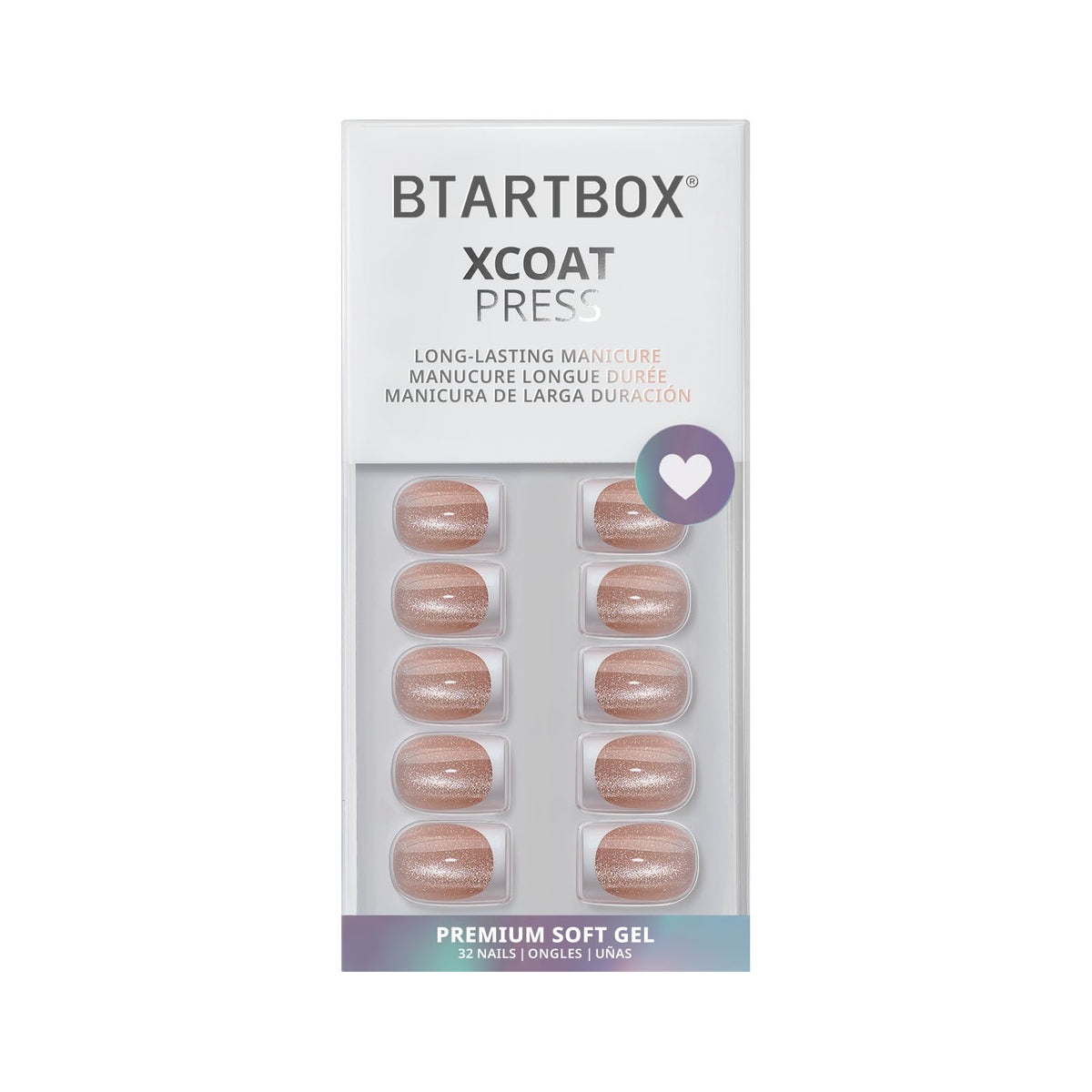 BTArtbox Press On Nails Golden Cheers in a lifestyle setting