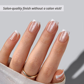 BTArtbox Press On Nails Golden Cheers packaging with included accessories