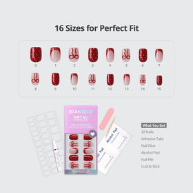 BTArtbox Press On Nails in various sizes laid out