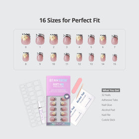 BTArtbox Press On Nails Isle Plumeria in various sizes