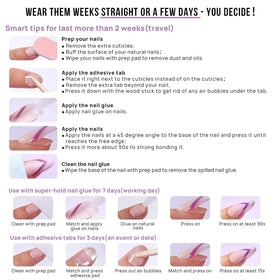 BTArtbox Press On Nails Lotus Glazed Pink Chrome nail file and wooden stick