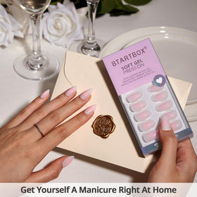 BTArtbox Press On Nails Love Letter Ombre Pink packaging