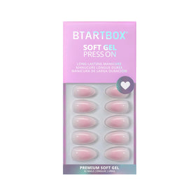 BTArtbox Press On Nails Love Letter Ombre Pink showing size options