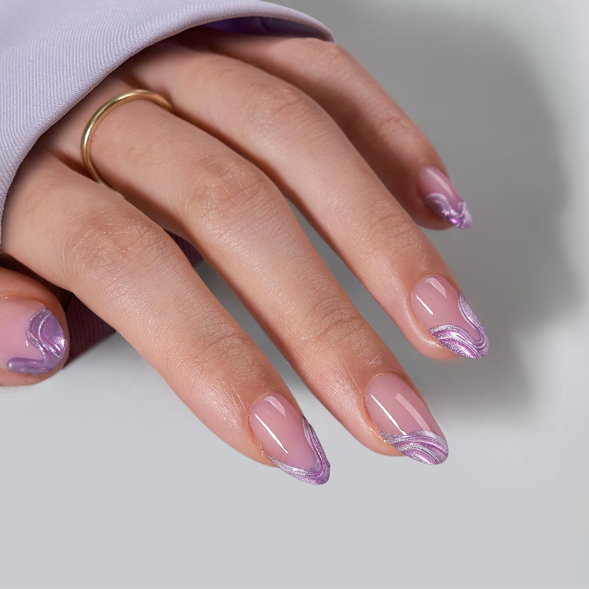 BTArtbox Press On Nails Mermaid Tail front view