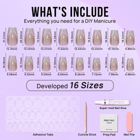 BTArtbox Press On Nails Milky Way applied on hands
