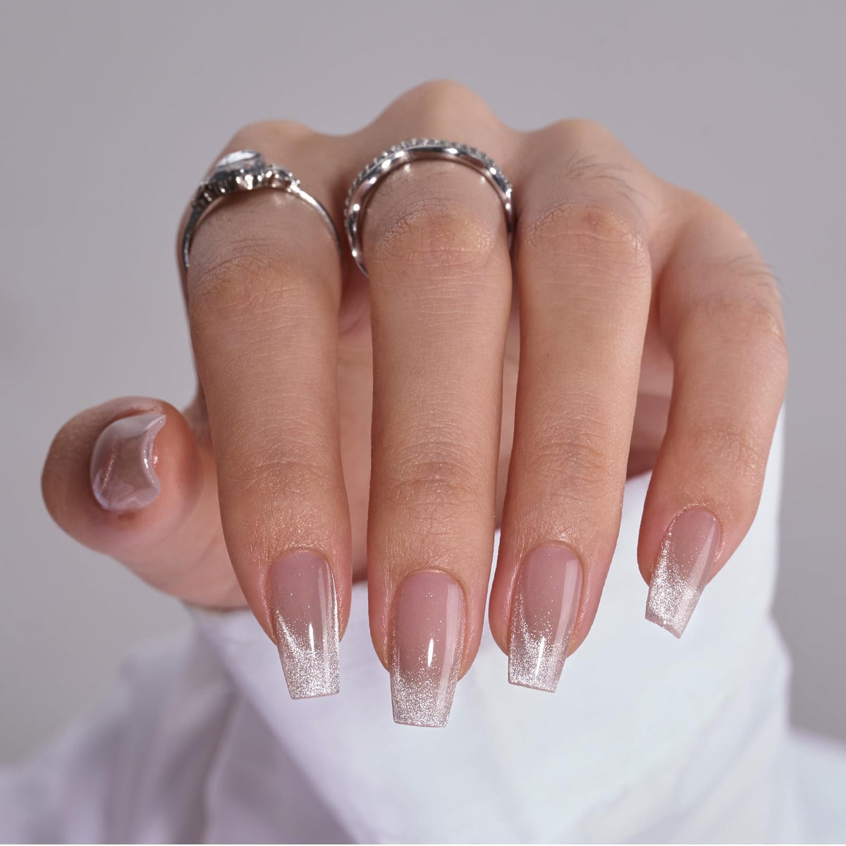 BTArtbox Press On Nails Milky Way assorted sizes and accessories