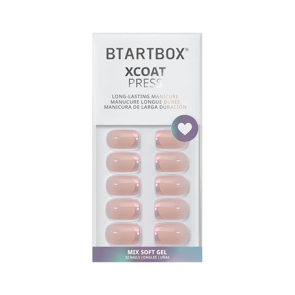 BTArtbox Press On Nails Muted Glitz lifestyle shot on hands